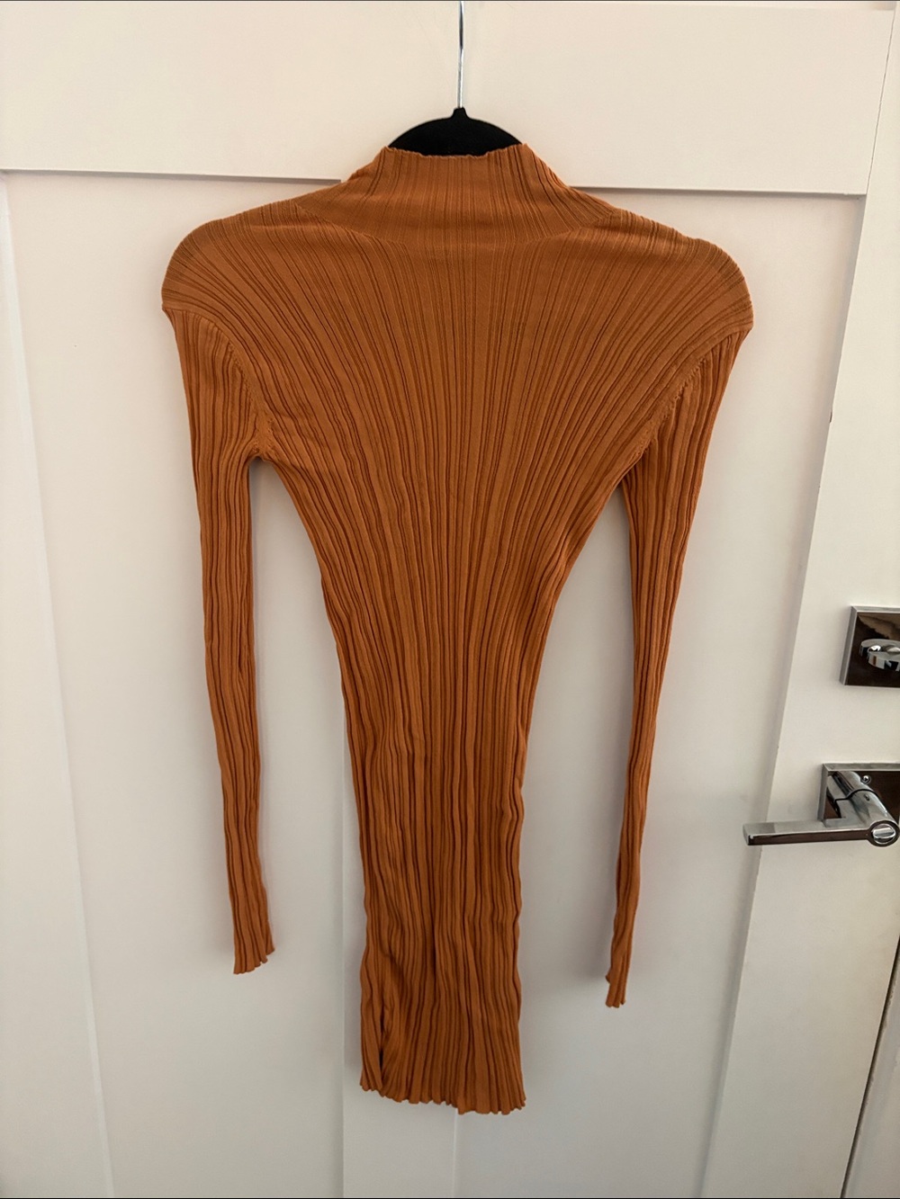 Acne Studios Orange Ribbed Knit Top